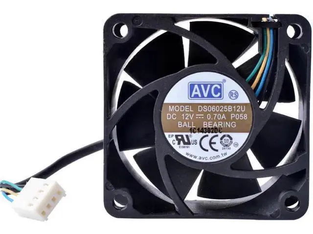 Alt view image 5 of 5 - COOLING REVO DS06025B12U 12V 0.70A 60mm 60x60x25mm fan Computer CPU 4 wire 4pin double ball bearing large air volume cooling fan