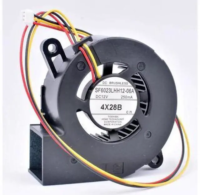 Main image of SF6023LHH12-06A 60x60x23mm 60mm fan DC12V 250MA 4X28B Turbo blower cooling fan suitable for projectors and retrofit cooling