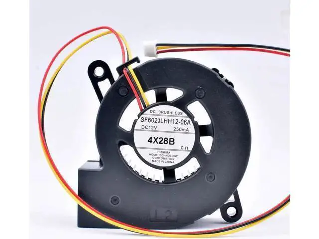 Alt view image 3 of 4 - SF6023LHH12-06A 60x60x23mm 60mm fan DC12V 250MA 4X28B Turbo blower cooling fan suitable for projectors and retrofit cooling