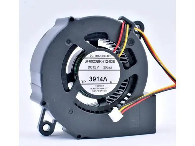 Alt view image 2 of 4 - SF6023BRH12-03E 60x60x23mm 60mm fan DC12V 200MA 3914A Turbo blower cooling fan suitable for projectors and retrofit cooling