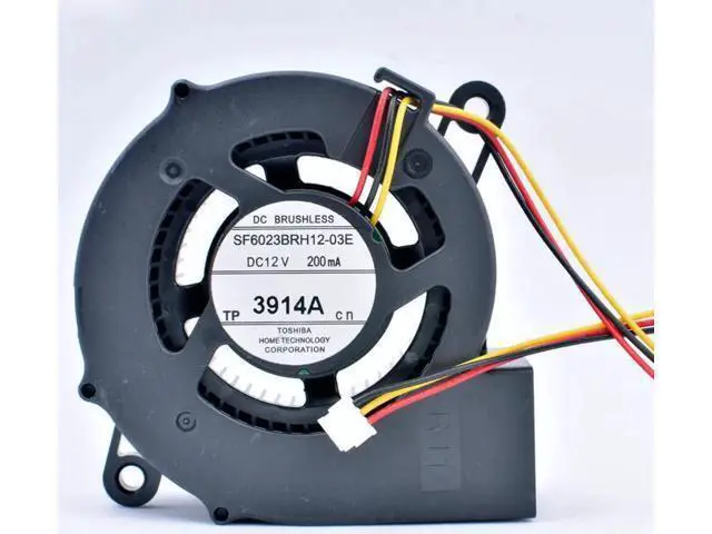 Alt view image 4 of 4 - SF6023BRH12-03E 60x60x23mm 60mm fan DC12V 200MA 3914A Turbo blower cooling fan suitable for projectors and retrofit cooling
