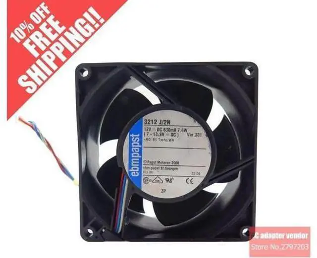 Main image of ebm papst 3212 J\/2N 9238mm DC 12V 7.6W server cooling fan cooling fan