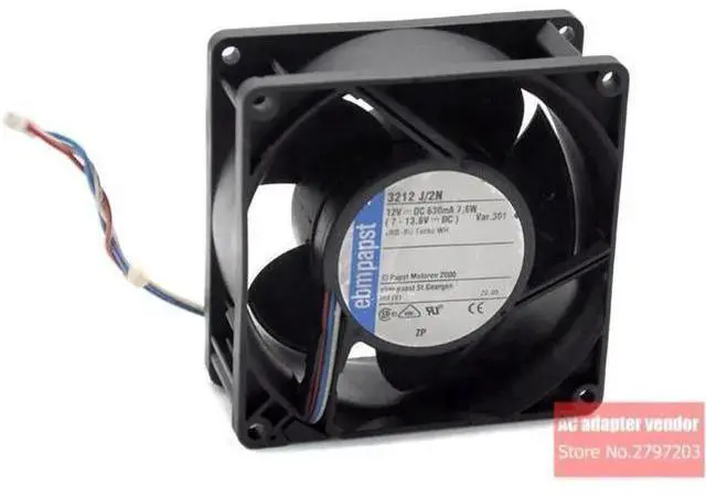 Alt view image 3 of 6 - ebm papst 3212 J\/2N 9238mm DC 12V 7.6W server cooling fan cooling fan
