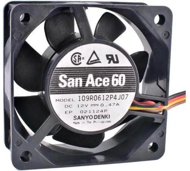 Main image of 109R0612P4J07 6cm 6025 60mm fan 12V 0.47A Double ball bearing 4-wire 4pin PWM high volume air cooling fan