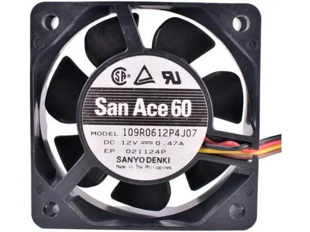 Alt view image 4 of 4 - 109R0612P4J07 6cm 6025 60mm fan 12V 0.47A Double ball bearing 4-wire 4pin PWM high volume air cooling fan
