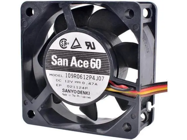 Alt view image 2 of 4 - 109R0612P4J07 6cm 6025 60mm fan 12V 0.47A Double ball bearing 4-wire 4pin PWM high volume air cooling fan