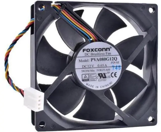 Main image of PVA080G12Q 8cm 80mm fan 8025 80x80x25mm 12V 0.65A 4Pin PWM Computer CPU High Air Volume Cooling Fan