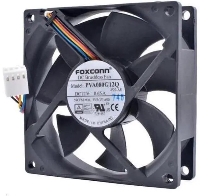 Alt view image 2 of 4 - PVA080G12Q 8cm 80mm fan 8025 80x80x25mm 12V 0.65A 4Pin PWM Computer CPU High Air Volume Cooling Fan
