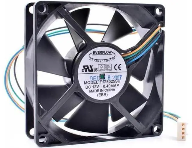 Alt view image 3 of 4 - F128025SU 8cm 8025 80mm fan 12V 0.40A 4 lines pwm chassis CPU large air volume cooling fan