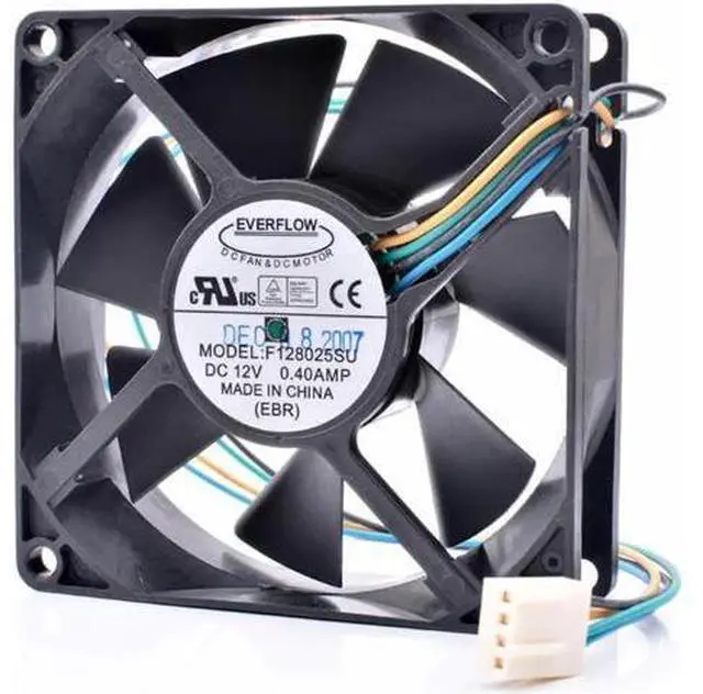 Alt view image 2 of 4 - F128025SU 8cm 8025 80mm fan 12V 0.40A 4 lines pwm chassis CPU large air volume cooling fan