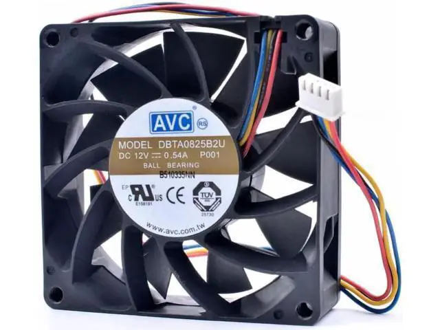 Alt view image 2 of 3 - DBTA0825B2U 8cm 8025 80x80x25mm 80mm fan 12V 0.54A server large air volume cooling fan
