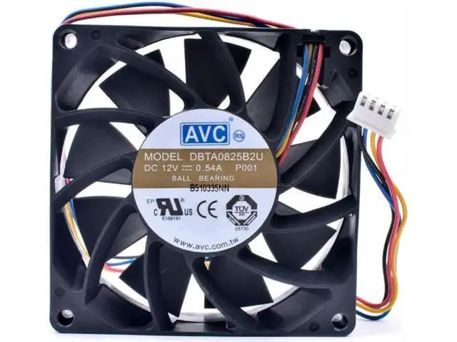 Alt view image 3 of 3 - DBTA0825B2U 8cm 8025 80x80x25mm 80mm fan 12V 0.54A server large air volume cooling fan