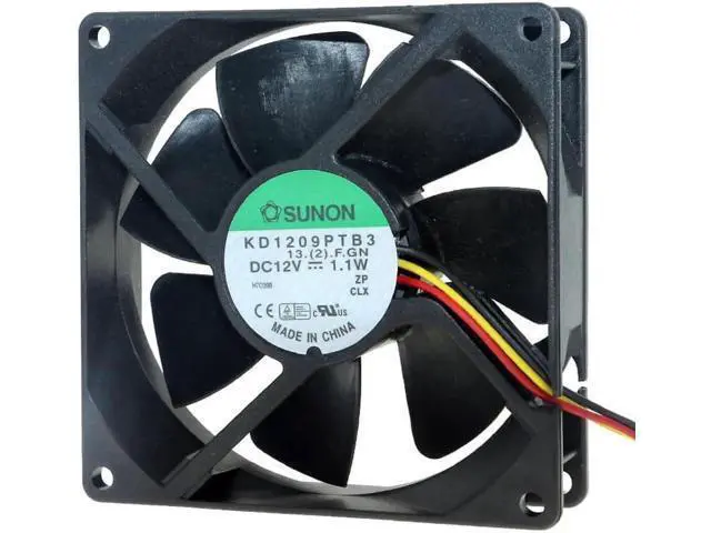 Alt view image 3 of 3 - KD1209PTB3 9225 9025 92mm fan DC 12V 1.1W Mute 3-wire chassis cooling fan