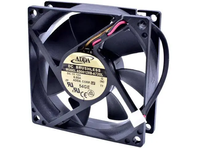 Alt view image 4 of 4 - AD0812XB-A72GL 8cm 8025 80mm fan DC12V 0.55A 3 line computer chassis power supply cooling fan