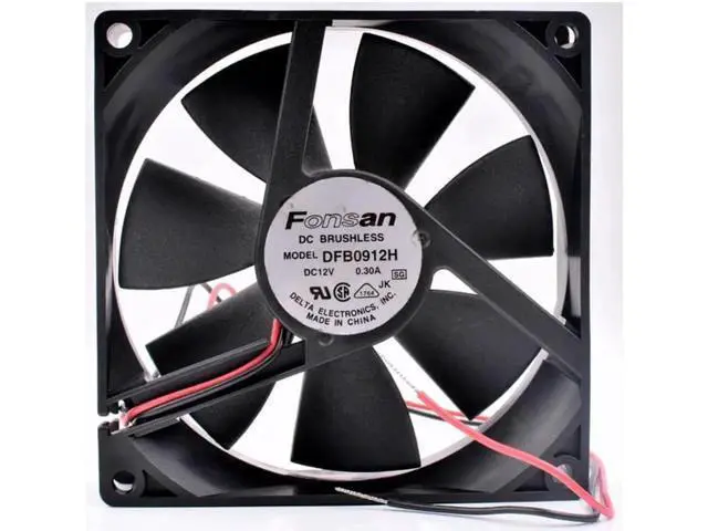 Alt view image 4 of 4 - FONSAN DFB0912H 9cm 92mm fan 9025 12V 0.30A power supply chassis large cooling fan