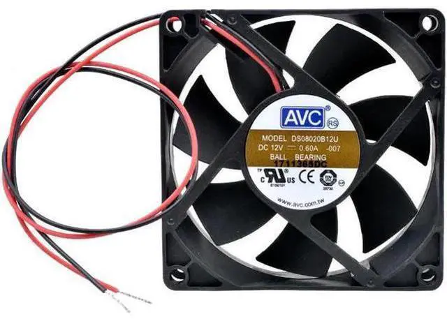 Main image of DS08020B12U 8cm 80mm fan 80x80x20mm DC12V 0.60A 2 lines double ball bearing High volume cooling fan for power supply