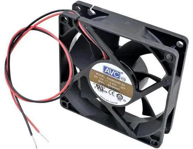 Alt view image 3 of 4 - DS08020B12U 8cm 80mm fan 80x80x20mm DC12V 0.60A 2 lines double ball bearing High volume cooling fan for power supply