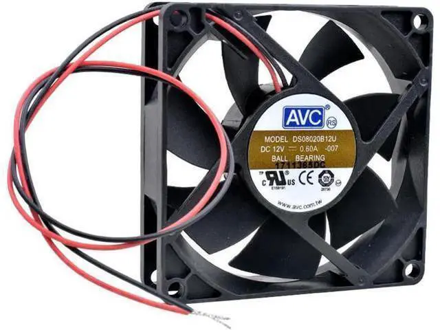 Alt view image 4 of 4 - DS08020B12U 8cm 80mm fan 80x80x20mm DC12V 0.60A 2 lines double ball bearing High volume cooling fan for power supply