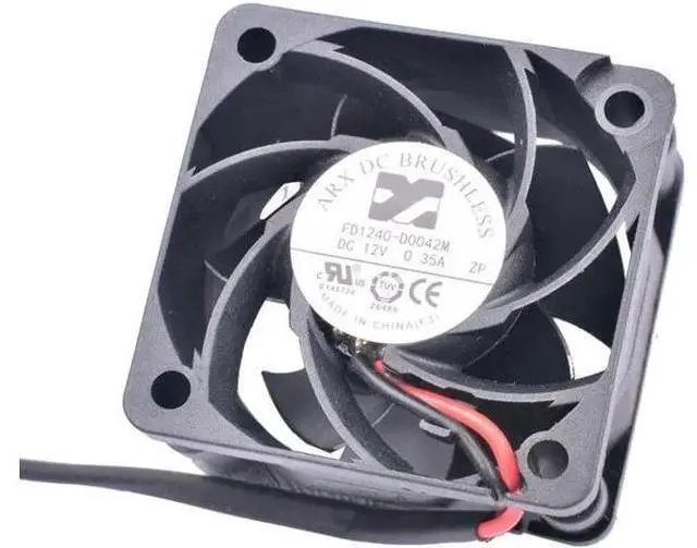 Alt view image 2 of 5 - FD1240-A0242D 4cm 40mm fan 40x40x20mm DC12V 0.25A 2 lines Cooling fan for server switch power supply