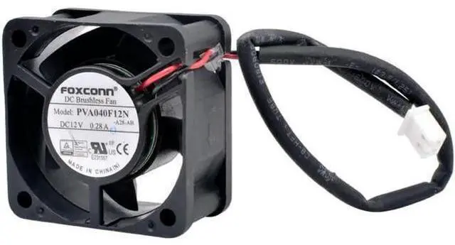 Alt view image 3 of 4 - PVA040F12N 4cm 40mm fan 40x40x20mm DC12V 0.28A 2pin double ball bearing cooling fan for power supply