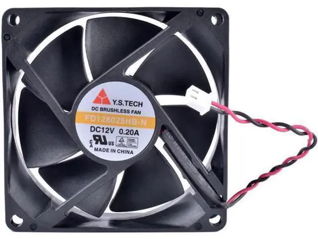 Alt view image 2 of 4 - FD128025HB-N 8cm 8025 80mm fan 12V 0.20A Double ball bearing large air volume cooling fan
