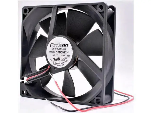 Alt view image 3 of 4 - FONSAN DFB0912H 9cm 92mm fan 9025 12V 0.30A power supply chassis large cooling fan