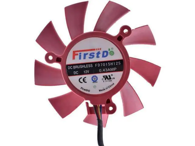 Alt view image 2 of 4 - FD7015H12S 65mm 39mm fan 12V 0.43A 4Pin HD5770 HD5850 HD5830 VGA Video Card cooling Fan