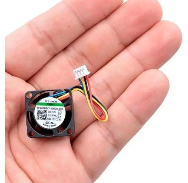 Alt view image 2 of 4 - MF20080V1-1000U-S99 2cm 20mm fan 20x20x8mm DC5V 0.72W 4 lines 4pin Micro cooling fan supporting speed control