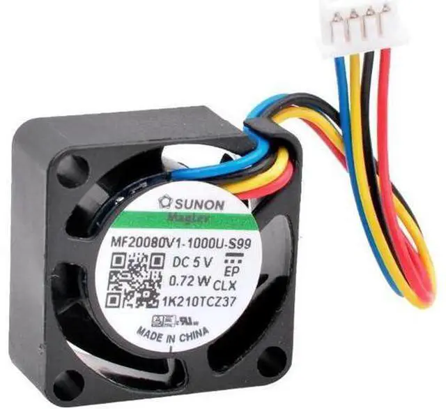 Alt view image 3 of 4 - MF20080V1-1000U-S99 2cm 20mm fan 20x20x8mm DC5V 0.72W 4 lines 4pin Micro cooling fan supporting speed control