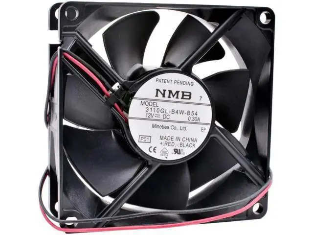 Alt view image 4 of 4 - 3110GL-B4W-B54 80mm fan 80x80x25mm 8cm 8025 12V 0.30A power switch chassis repair replacement cooling fan