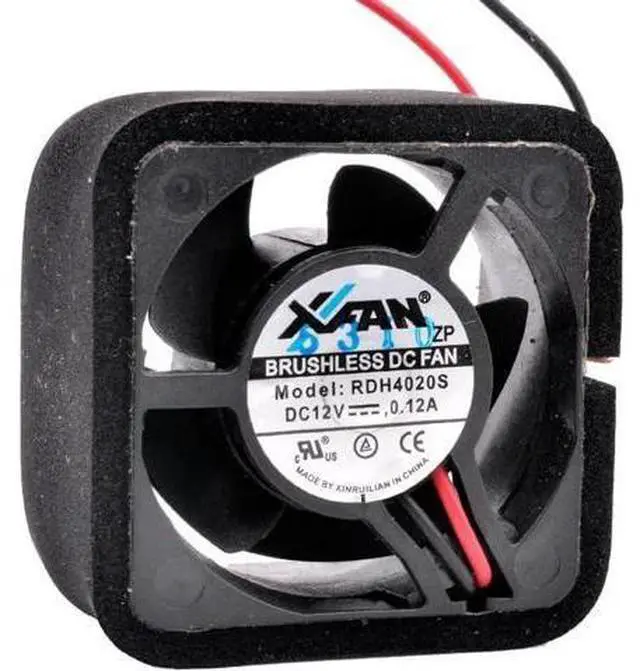 Alt view image 4 of 4 - RDH4020S 4cm 40mm fan 40x40x20mm DC12V 0.12A 2 wires quiet cooling fan