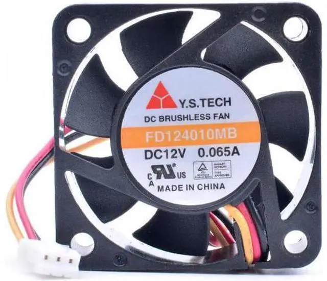 Alt view image 2 of 4 - Y.S FD124010MB 4cm 4010 40x40x10mm 40mm fan 12V 0.065A 3 lines very quiet cooling fan