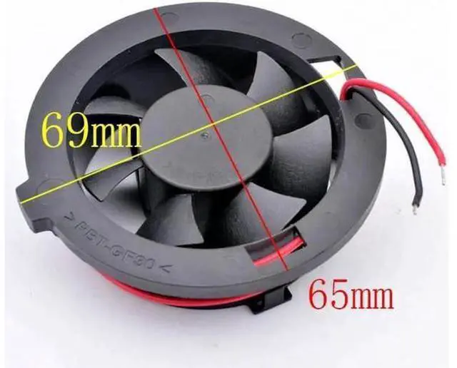 Alt view image 3 of 3 - I.G.B BRUSHLESS DC 12V FAN ID-NO:651 043 Double ball bearing, diameter 65mm, cooling fan for car seat ventilation system