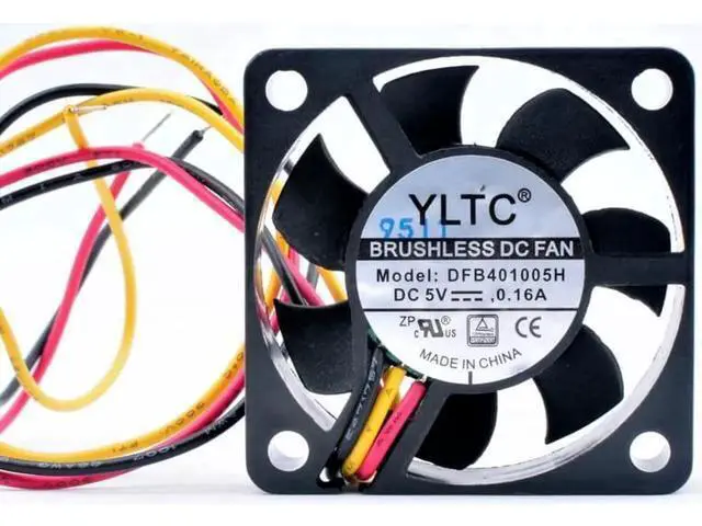 Alt view image 3 of 4 - DFB401005H 4cm 40mm fan 40x40x10mm DC5V 0.16A 3 wires 2 ball bearings Cooling fan suitable for router heat sink aluminum fins