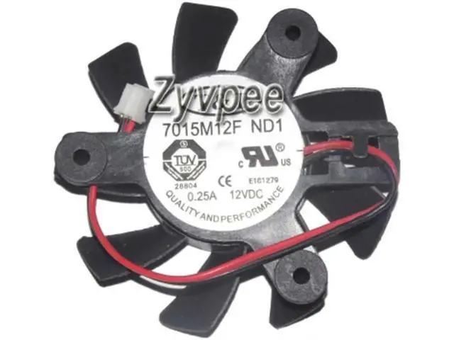 Alt view image 2 of 2 - 7015M12F ND1 12V 0.25A 2 wires Cooling for video card graphics card