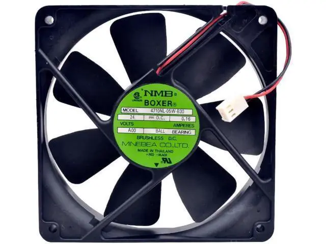 Alt view image 4 of 4 - 4710NL-05W-B30 12cm 120mm fan 120x120x25mm DC24V 0.16A Double ball bearing Quiet cooling fan for inverter