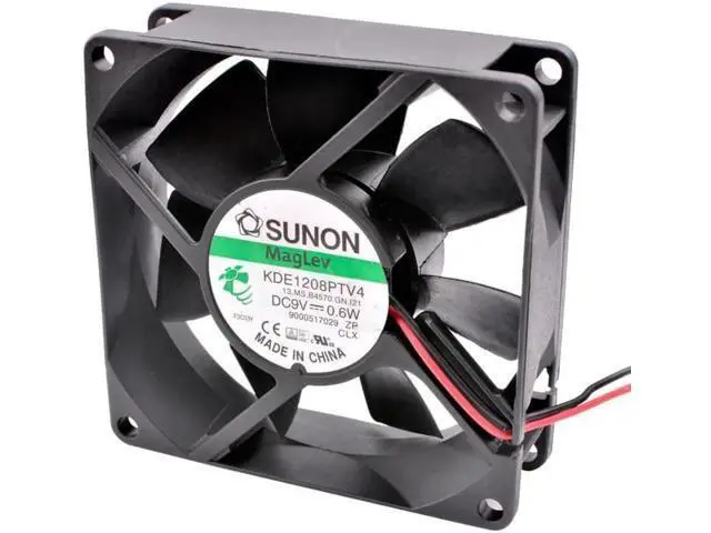 Alt view image 4 of 4 - KDE1208PTV4 8cm 80mm fan 8025 80x80x25mm DC9V 0.6W Magnetic suspension bearing cooling fan