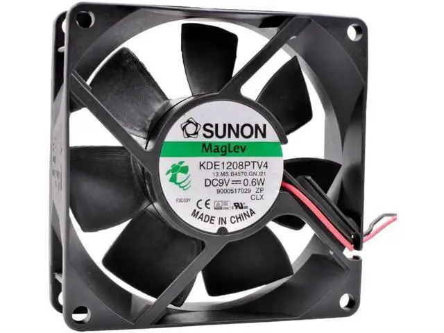 Alt view image 3 of 4 - KDE1208PTV4 8cm 80mm fan 8025 80x80x25mm DC9V 0.6W Magnetic suspension bearing cooling fan