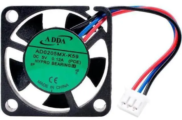 Alt view image 3 of 4 - AD0205MX-K59 2.5cm 25mm fan 25x25x6mm DC5V 0.12A 3 wires 3pin micro cooling fan for Raspberry Pi mobile devices