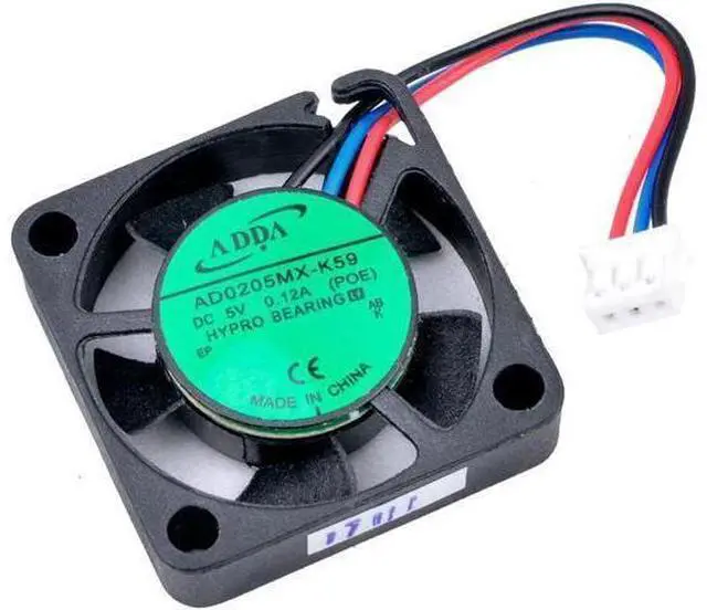 Alt view image 4 of 4 - AD0205MX-K59 2.5cm 25mm fan 25x25x6mm DC5V 0.12A 3 wires 3pin micro cooling fan for Raspberry Pi mobile devices