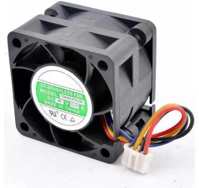 Alt view image 2 of 4 - YM4804PAZB1 4cm 40mm fan 40x40x28mm DC48V 0.14A 4 lines Large-volume cooling fan suitable for servers