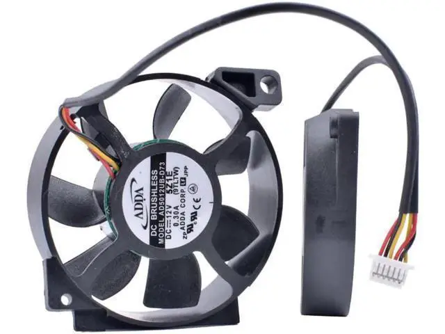 Alt view image 3 of 3 - AD5012UB-D73 AD4512XB-G73 12V 0.30A Dual Fan Projector Cooling Fan