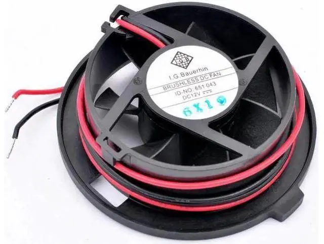 Main image of I.G.B BRUSHLESS DC 12V FAN ID-NO:651 043 Double ball bearing, diameter 65mm, cooling fan for car seat ventilation system