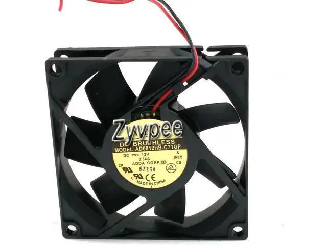 Alt view image 4 of 4 - for ADDA 80x20mm AD0812HB-C71GP 12V 0.34A 2 wires 8CM case fan power cooler cpu fan