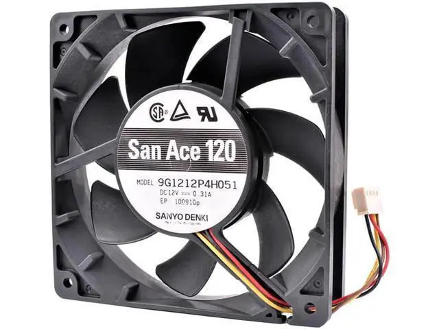 Alt view image 3 of 4 - 9G1212P4H051 12cm 12025 120mm fan 12V 0.31A 4pin PWM Computer CPU Chassis Cooling Fan