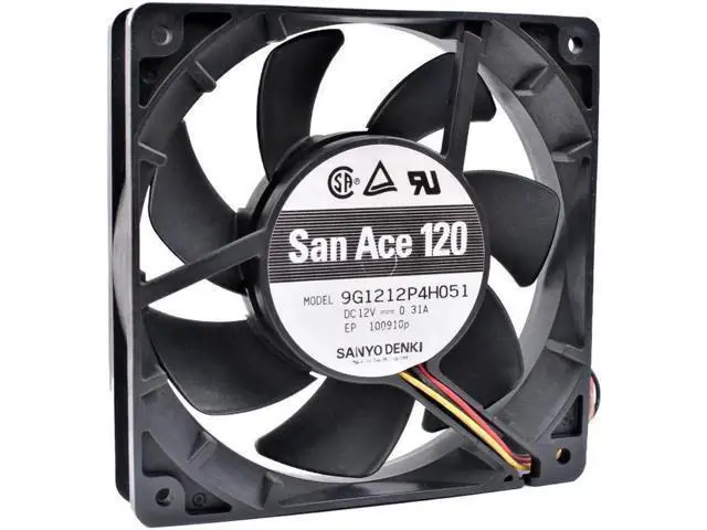 Alt view image 4 of 4 - 9G1212P4H051 12cm 12025 120mm fan 12V 0.31A 4pin PWM Computer CPU Chassis Cooling Fan