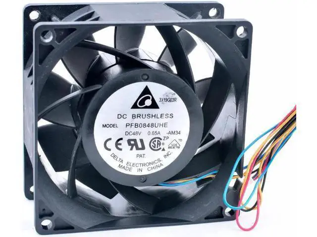 Alt view image 2 of 4 - PFB0848UHE 8cm 80mm fan 80x80x38mm DC48V 0.65A 4 lines high-volume cooling fan for server chassis
