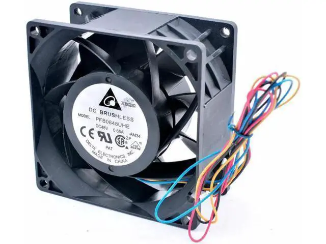Alt view image 4 of 4 - PFB0848UHE 8cm 80mm fan 80x80x38mm DC48V 0.65A 4 lines high-volume cooling fan for server chassis