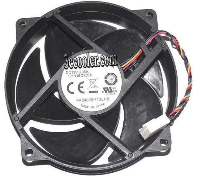 Main image of 9CM FA09025H12LPB 171116C3306 12V 0.36A 4Wires Cooling Fan for I3 I5 I7 775 Core CPU