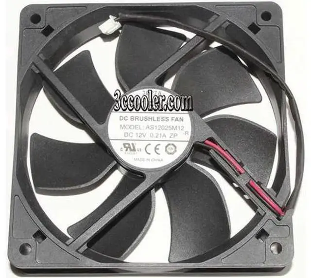 Main image of 120mm AS12025M12 -R DC 12V 0.21A 2 Wires 12CM Case Cooling Fan